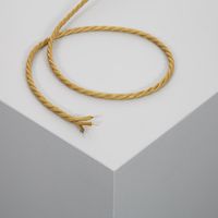 Geflochtenes Textilkabel Gold 4 m