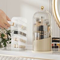 Boîte de Rangement Transparente à Porte Coulissante pour Cosmétiques et Accessoires