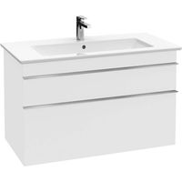 Mobile lavabo, 753 x 590 x 502 mm, modello sospeso, In legno Bianco Lucido