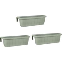 Rondine 60 - set de 3 balconeras trenzadas de 60cm con ganchos ajustables y depsito de agua Sage