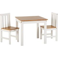 Ludlow 1+2 Dining Set - White/Oak Lacquer