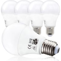 B.K.Licht Lot de 5 ampoules LED E27 A60 blanc 9W 806lm 2700K lumière blanc chaud non dimmables design moderne pour salon chambre cuisine éclairage économique