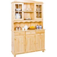 Sideboard mit drei Türen und drei Schubladen, Farbe Eiche hell, 130 x 198 x 32 cm