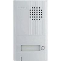 Aiphone – Platine saillie 1 bouton aluminium 22mm – 2 fils intégral – Gâche électrique câblée – Éclairage porte-étiquette