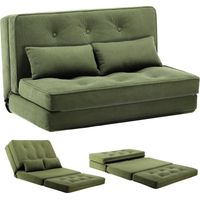 Sofa Bed 2er 6-Stufig Verstellbare Rückenlehne Grün