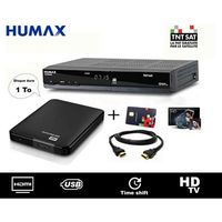 PACK RÉCEPTEUR SATELLITE TNTSAT HUMAX TN 7000 HD PVR AVEC DISQUE DUR EXTERNE 1TO