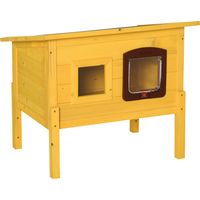 Cuccia Casetta per Animali Domestici in Legno di Abete 70 x 51.5 x 60cm