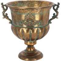 Vase Médicis à la Française en Métal Vieilli H. 33cm - 33,7 x 28,2 x H 32,8 cm - Livraison gratuite