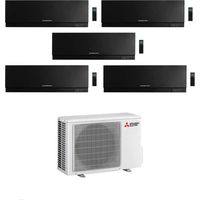 Mitsubishi Climatizzatore Penta Split Kirigamine Zen MSZ-EF Nero 9+12+12+12+12 con MXZ-5F102VF Inverter R32 WiFi Classe A++