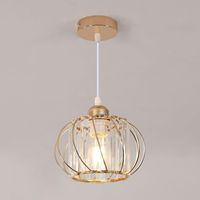 Goeco – Suspension luminaire vintage en cristal et métal – Douille E27 – Dimensions 19x19x100cm – Puissance max 40W – Installation facile