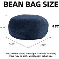 5FT Sitzsack,Sitzsackstuhl, Sofa für Erwachsene,weicher und bequemer Lesestuhl,geeignet für Schlafzimmer, Balkone und andere Orte