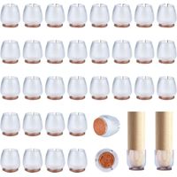 Protezioni per mobili da 12-16 mm, 80 pezzi di tappi trasparenti in silicone per gambe di sedie rotonde