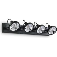 Ideal Lux Glim - 4 Licht Deckenleuchte Schwarz
