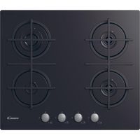Candy – Plaque avec hotte intégrée 59 cm – CVG6B – Gaz 4 foyers – Commande rotative – Pour gaz naturel et propane