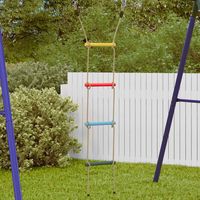 Échelle de corde pour enfants avec 4 échelons multicolore vidaXL