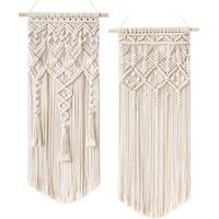 Lauwexe – Tenture murale en macramé tissé 75cm x 35cm – Style bohème chic – Cordon en coton sans produits chimiques – Décoration intérieure moderne