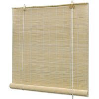 Vidaxl – Store enrouleur bambou naturel 80x160 cm – Filtrant la lumière – Système d'attache facile – Entretien simple avec plumeau