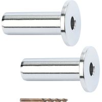 Mophorn Lot de 121 manchons de protection en acier inoxydable T316 pour garde-corps en câble métallique de 3,2 mm, kit de balustrade de qualité marine à monter soi-même, avec foret gratuit, argent
