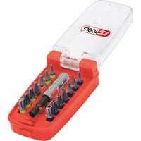 Juego de puntas de destornillador TORX - TORX perforadas con código de color TORSIONplus, 15 piezas