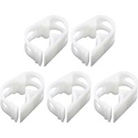 Lot de 5 colliers de serrage pour tuyau de contrôle de débit, colliers de serrage en plastique pour tuyau d'arrêt, colliers de serrage pour tube-3.5x2.5cm-White
