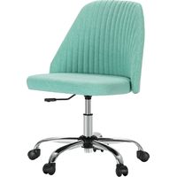 Sweetcrispy Bürostuhl Ohne Armlehnen Schreibtischstuhl mit Stoffbezug Sitzkissen Criss Cross Chair mit Breiterem Polster zum Sitzen im Schneidersitz Wippfunktion Höhenverstellbar 360° Drehstuhl für Ha
