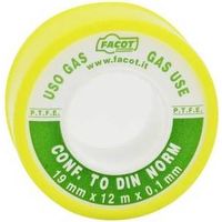 NASTRO P.T.F.E TEFLON DIN USO GAS Misura: H 12 mm x 12 m