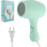 Seche Cheveux Enfant, Mini Sèche-Cheveux pour Fille, Petit Sèche-Cheveux Léger 550W, Faible Bruit (Vert)