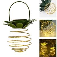 lot de 1Lanterne solaire LED ananas – Lampe solaire Pineapple blanc chaud avec batterie – Lampe solaire de jardin