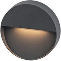 Balise Murale Extérieure LED D15 6W IP65 Graphite ZAMBELIS - Blanc chaud - 3000K