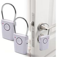 JSSEVN-2er-Set Türgriffalarme – 120 dB – Berührungssensor – Für Zuhause, Hotelzimmer, Wohnmobil – Weiß