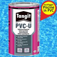 Adesivo per pvc piscine vasche idromassaggio trasparente incollaggio pvc grammi 500