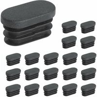 Embouts en plastique pour pieds de meubles, protections ovales en plastique pour pieds de chaises, bouchons ovales pour pieds de meubles, trampoline, armoire, chaise, 20 pièces (20x40mm)