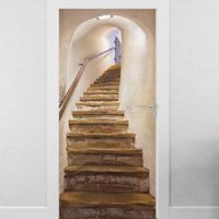 CCYKXA 77 x 200 cm Türaufkleber – Treppenhaus-Trompe-l’œil – Schlafzimmeraufkleber – Dekorativer Wandaufkleber – Türaufkleber – Wand-Trompe-l’œil – Wandaufkleber
