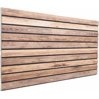 Lot de 10 panneaux muraux brun clair, 100 x 50 cm, mousse EPS.