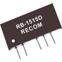 RECOM RB-0512D Convertitore DC/DC da circuito stampato 5 V/DC 12 V/DC, -12 V/DC 42 mA 1 W Num. uscite: 2 x Contenuto 1