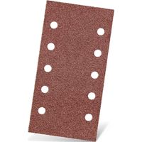 MENZER Red Carte abrasive a gancio e anello, 230 x 115 mm, 10 fori, p. Levigatrici orbitali, Corindone normale (50 Pz.) G60