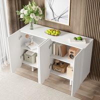 Sideboard, tropfenförmiges Sideboard mit geformten Türen und Pufferscharnier
