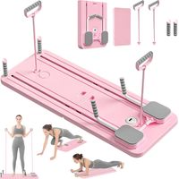 Pilates Reformer, Pilates Pliable, La Roue Abdominale Push-Up Rebondit Automatiquement Minuterie,Planche Abdominale Pilates Multifonction pour La Maison Et La Salle De Sport