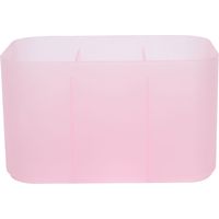 Boîte de Rangement pour Matériel de Manucure avec 6 Cases - Organisateur d'Outils de Nail Art Rose