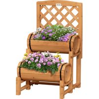 Fioriera da esterno in legno d'abete, design verticale rialzato, 45x45x180 cm