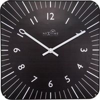NeXtime Alex RC - Reloj de Pared (Metal y plástico, 0 cm), Color Negro
