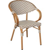 Sedie da giardino Impilabili Mobili Rebecca Fuchsia 84x57x57 Alluminio PCV, PET Marrone Bianco Classico SET 2 pezzi