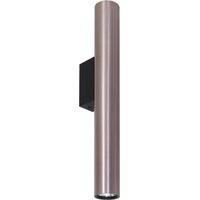 Applique verticale tubo su-giù grigio/nero 2xGU10 Polux Lungomare