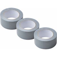 Werkzeyt Panzertape Grau 3 Stück Gewebeband 25 m x 50 mm Extra stark reißfest und witterungsbeständig