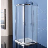 Polysan Easy Line - Viertelkreis-Duschabtrennung, 90x90 cm, Brick-Glas EL2638