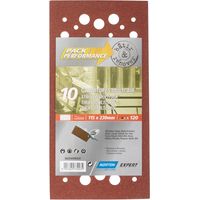 Juego de 10 almohadillas abrasivas NORTON, 115 x 230 mm, grano 120 NORTON
