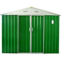 Casetta Giardino Lamiera Zincata Box Deposito Attrezzi Esterno Baracca Rimessa - Misura: L: 267 L x 172 P x 191 A