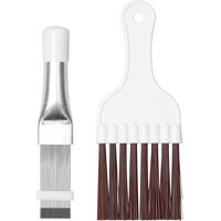Peigne à ailettes de condenseur de climatiseur Brosse de nettoyage d'ailettes de climatiseur en acier inoxydable Outil de réparation d'ailettes de climatiseur Brosse de nettoyage de dissipateur thermi