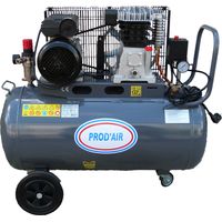 Prodair – Compresseur 200 Litres 4 CV 10 bars lubrifié courroie sur roues – Débit d'air 313 lt/min à 7 bars – Moteur en fonte pour usage intensif
