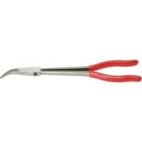 Kstools – Pince à bec coudé 45° 270mm – Acier spécial – Poignée isolée pour espaces confinés – Prise ferme avec mâchoires dentées